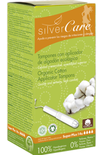 Masmi SILVER CARE tampony ze 100% bawełny organicznej SUPER PLUS z aplikatorem, 14 sztuk