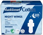 Vuokkoset COTTON Night Wings podpaski ze skrzydełkami na noc 100% BIO z bawełny organicznej, 9 sztuk