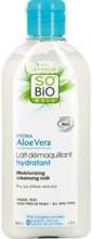 So Bio ALOE VERA organiczne odświeżające mleczko do oczyszczania twarzy i demakijażu z aloesem 200 ml