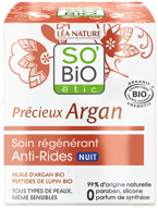 So Bio PRECIEUX ARGAN przeciwzmarszczkowy regenerujący krem na noc z olejem arganowym i peptydami łubinu, 50 ml