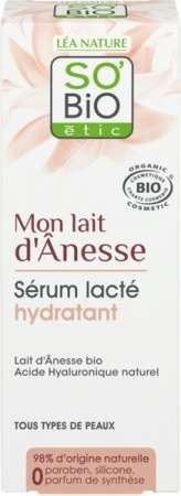 So Bio MLEKO OŚLE serum intensywnie nawilżające z mlekiem oślim, rumiankiem, masłem Shea, aloesem i kwasem hialuronowym 30 ml