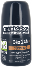 So Bio MEN organiczny męski 24 h dezodorant roll on Cedr 50 ml