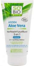 So Bio ALOE VERA Puryfying oczyszczający żel do twarzy 3w1 z aloesem, cytrusami i cynkiem do cery mieszanej i tłustej 150 ml