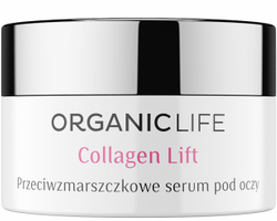 Organic Life Collagen Lift przeciwzmarszczkowe serum pod oczy z wąkrotką azjatycką, hibiskusem i żeń-szeniem, 15 g