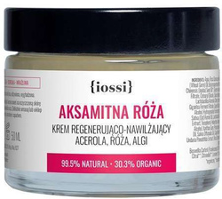 {iossi} - AKSAMITNA RÓŻA. Krem regenerująco nawilżający. Acerola, róża, algi, 15 ml