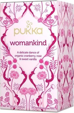 Pukka herbata Womankind dla Kobiety Żurawina Róża i Słodka Wanilia, 20 saszetek