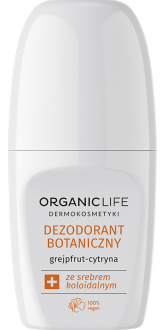 Organic Life dezodorant botaniczny o zapachu grejfruta i cytryny ze srebrem koloidalnym i oczarem, 50 ml