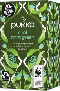 Pukka herbata Mint Matcha Green Zielona Sencha i Chłodząca Mięta z dodatkiem Matcha, 20 saszetek