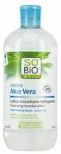 SO BiO ALOE VERA nawilżająca woda micelarna do demakijażu z bio aloesem 500 ml