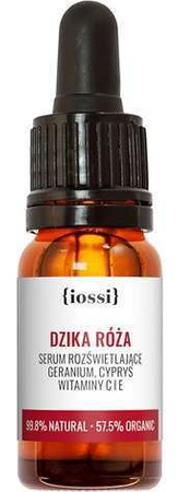 {iossi} - DZIKA RÓŻA. Serum rozświetlające z geranium, cyprysem i witaminami C i E, 10 ml