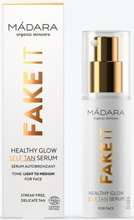 Madara Fake It Healthy Glow samoopalające serum do twarzy z olejem jojoba, 30 ml