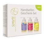 Sonett Zestaw upominkowy 3 mydła w płynie Lawenda, Róża, Cytrus 3 x 120 ml
