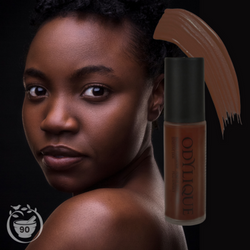 Odylique organiczny naturalny lekki podkład do makijażu kolor 90 Rich Cool Chocolate Brown, PRÓBKA