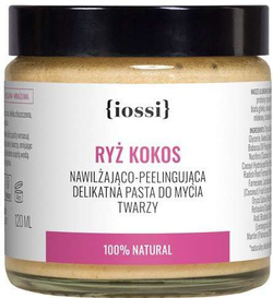 {iossi} - RYŻ I KOKOS. Peelingująca pasta do mycia twarzy z proteinami ryżowymi i ekstraktem z kokosa, 120 ml