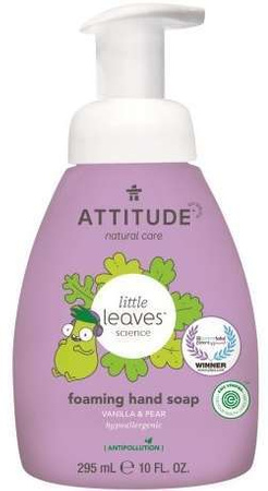 Attitude LITTLE LEAVES mydełko w piance do rąk dla dzieci Gruszkowy Nektar i Wanilia, 295 ml 