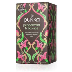 Pukka herbata Peppermint & Licorice Mięta z Lukrecją, 20 saszetek