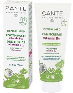 Sante Dental Med pasta do zębów z witaminą B12, fluorem, ksylitolem i szałwią, 75 ml