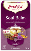 Yogi Tea Soul Balm herbata Balsam dla Duszy z łuskami kakao, rooibosem i pomarańczą 17 sztuk