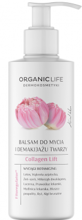 Organic Life Collagen Lift przeciwzmarszczkowy balsam do mycia i demakijażu twarzy z lotosem i żeń-szeniem, 200 g