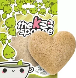 Gąbka Konjac K-Sponge serduszko z zieloną herbatą