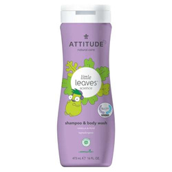 Attitude LITTLE LEAVES szampon i żel do mycia ciała dla dzieci Gruszkowy Nektar i Wanilia, 473 ml 