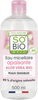 So Bio ALOE VERA hipoalergiczna kojąca woda micelarna do oczyszczania twarzy i demakijażu z aloesem, wodą różaną i rumiankiem do cery wrażliwej i alergicznej 500 ml