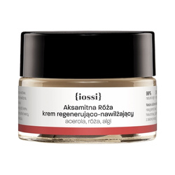 {iossi} - AKSAMITNA RÓŻA. Krem regenerująco nawilżający. Acerola, róża, algi, 15 ml