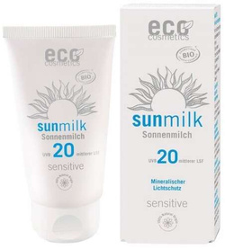 eco cosmetics Sensitive mleczko na słońce z filtrem mineralnym SPF 20 75 ml