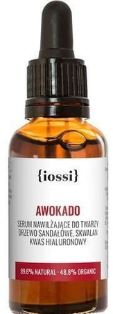 {iossi} - AWOKADO. Serum nawilżająco wygładzające z awokado, drzewem sandałowym i kwasem hialuronowym, 30 ml