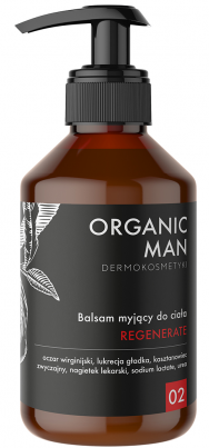 Organic Life Organic Man balsam do mycia ciała dla mężczyzn z oczarem, nagietkiem lekarskim i lukrecją, 250 g