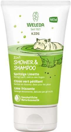 Weleda KIDS kremowy szampon i żel do mycia ciała dla dzieci SOCZYSTA LIMONKA 150 ml