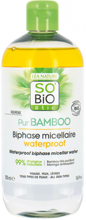 SO BiO Pur BAMBOO dwufazowa woda micelarna do demakijażu z organicznym bambusem, 500 ml