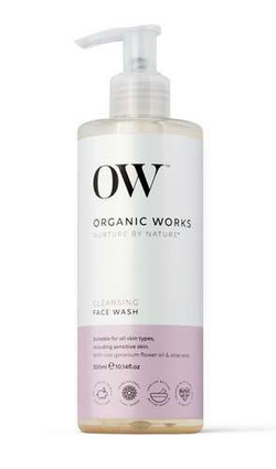 Organic Works organiczny delikatny żel do mycia twarzy z gliceryną, aloesem i różą geranium 300 ml