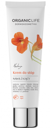 Organic Life nawilżający krem do stóp z nasturcją, nagietkiem i masłem Shea, 50 g