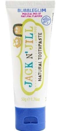 Jack N'Jill organiczna pasta do zębów dla dzieci o smaku gumy balonowej z nagietkiem i ksylitolem bez fluoru 50 g