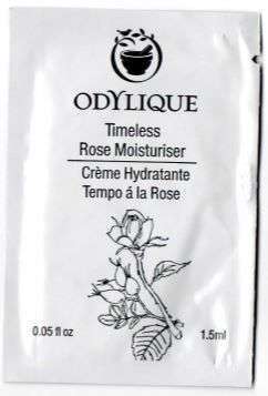 Odylique Timeless organiczny przeciwstarzeniowy krem nawilżający z różą, głogiem, rokitnikiem, aloesem i olejem jojoba, PRÓBKA 1,5 ml