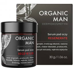 Organic Life Organic Man serum regenerujące pod oczy dla mężczyzn z oczarem i nasionami czarnuszki, 30 g