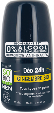 So Bio MEN organiczny męski 24 h dezodorant roll on Imbir 50 ml