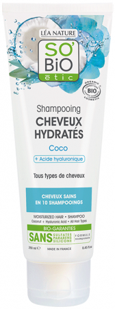So Bio nawilżający szampon do włosów suchych i zniszczonych Kokos i Kwas Hialuronowy, 250 ml