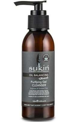 Sukin OIL BALANCING oczyszczający żel do mycia do twarzy z węglem aktywnym, wierzbownicą i olejem sezamowym, 125 ml